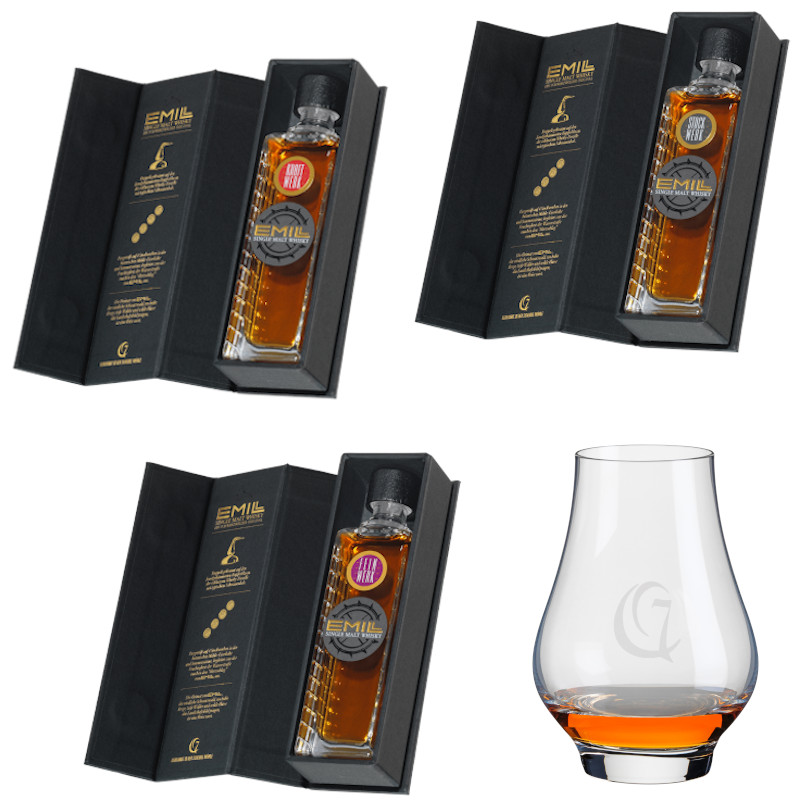 Scheibel Whisky-Set Tasting 3x 0,05l 42-58,7% Vol.