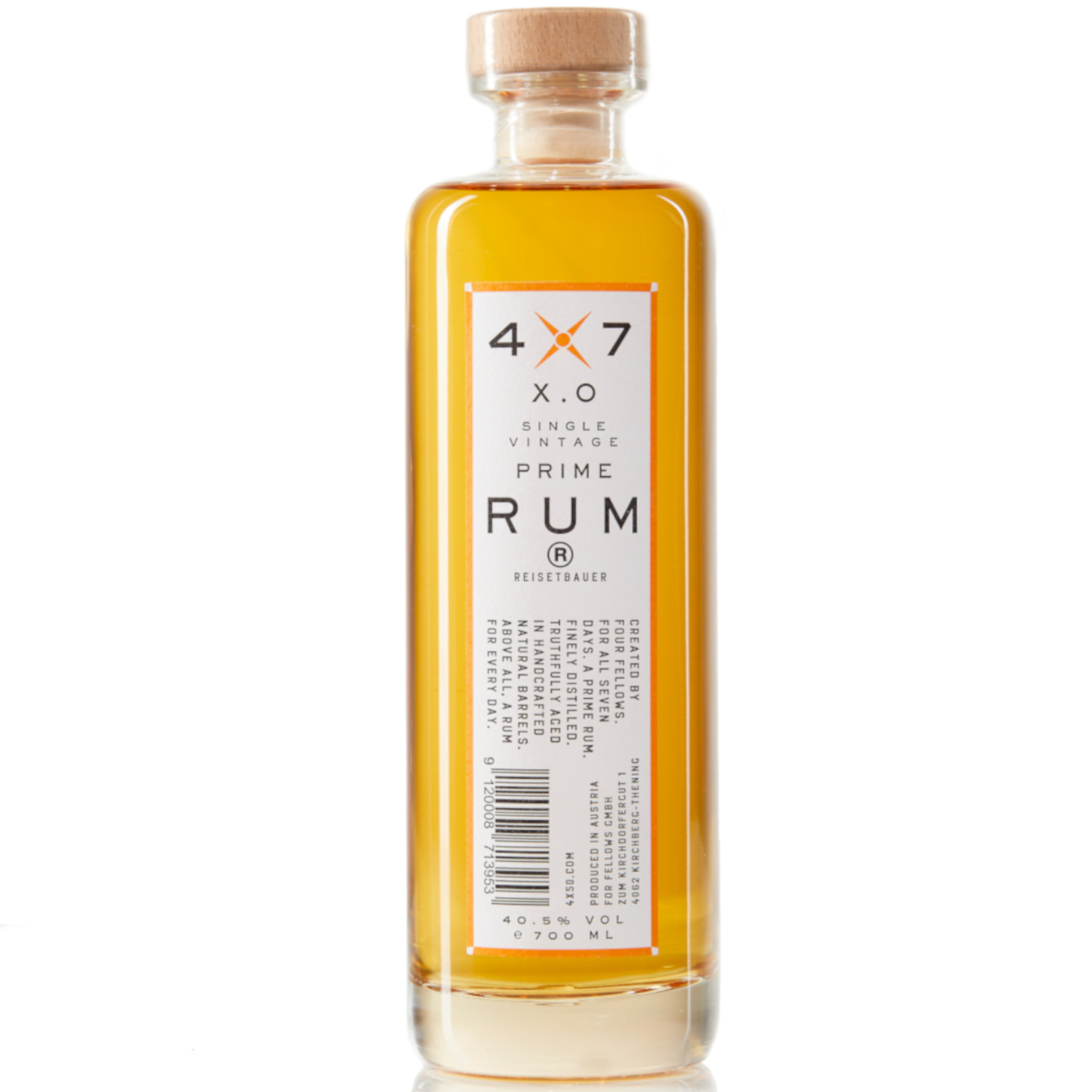 4x7 X.O Single Vintage Prime Rum by Reisetbauer 40,5%vol. 4x7 X.O Single Vintage Prime Rum by Reisetbauer 40,5%vol.