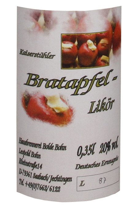 Bohn Bratapfel-Likör 20%vol, 0,35l
