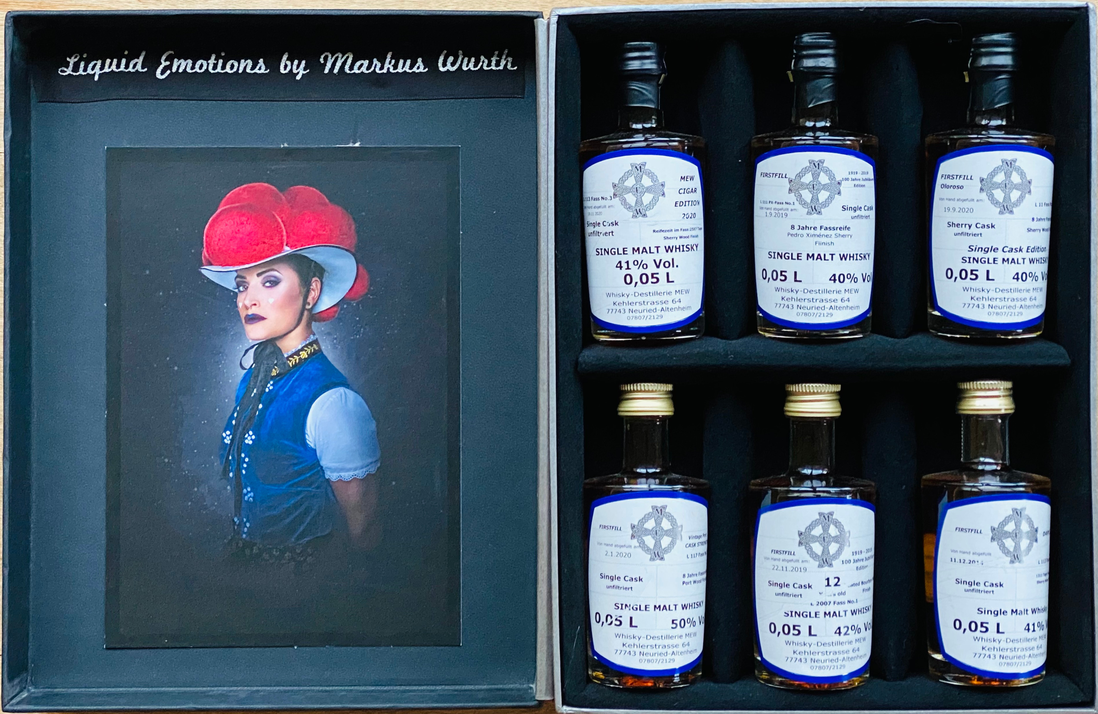 Wurth Whisky-Geschenk Set Liquid Emotions, 6x 0,05l