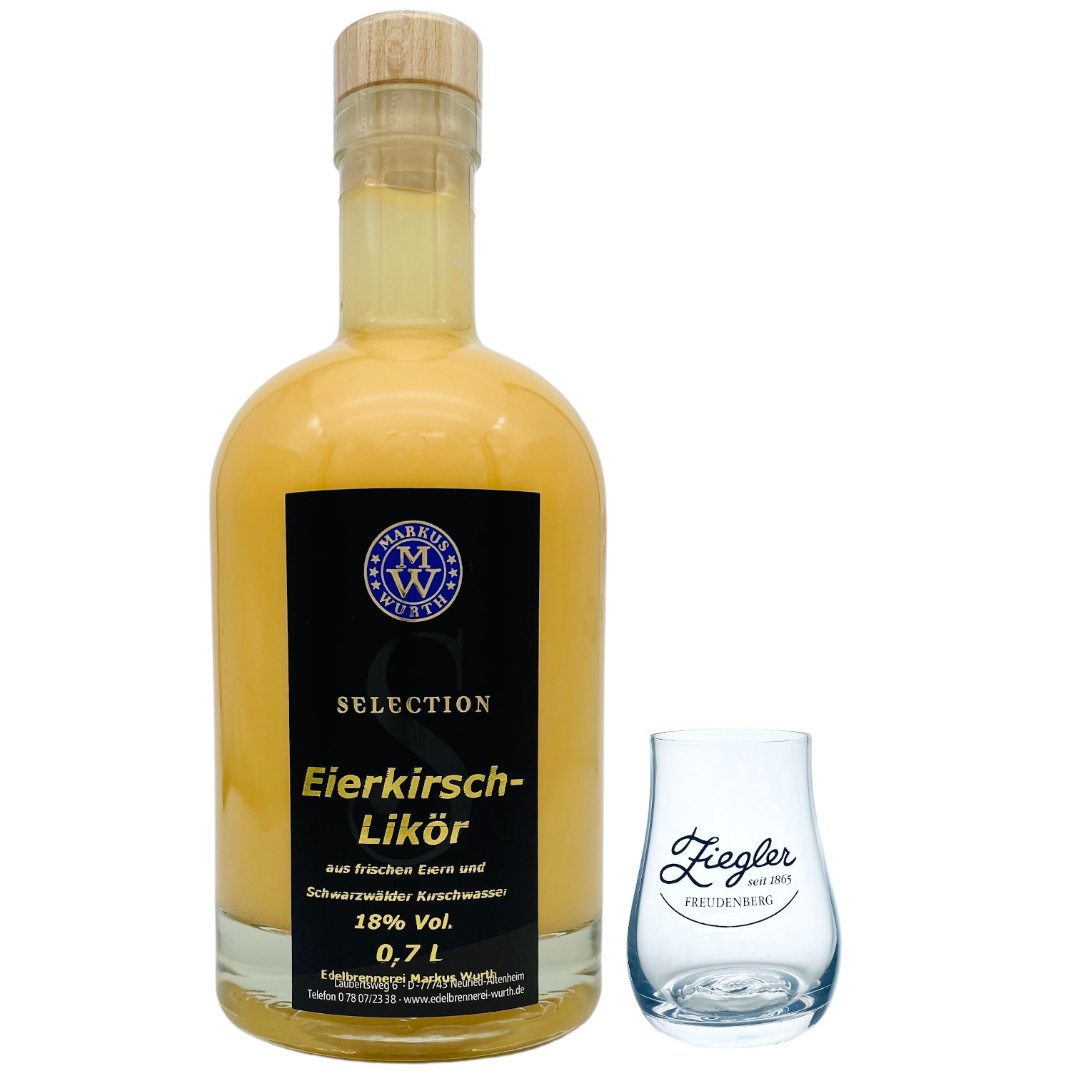 Wurth Eierlikör Kirsch 18%vol.