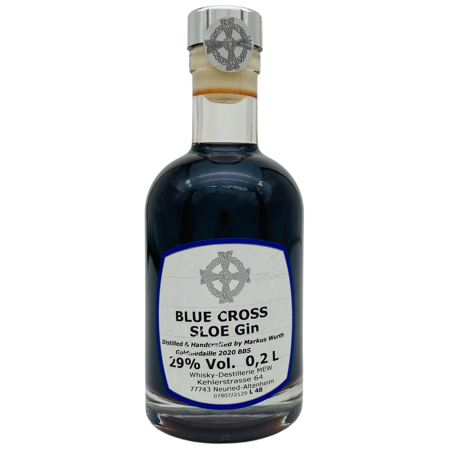 Wurth Sloe Gin Blue Cross, 30%vol,