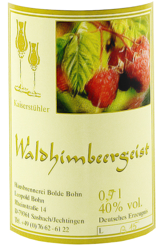 Bohn Waldhimbeergeist 40%vol, 0,7l