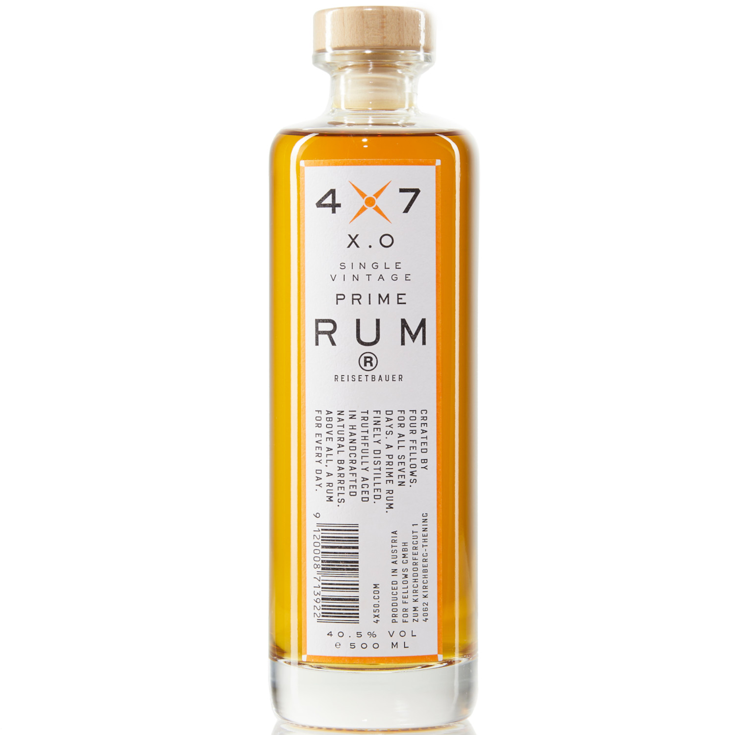 4x7 X.O Single Vintage Prime Rum by Reisetbauer 40,5%vol. 4x7 X.O Single Vintage Prime Rum by Reisetbauer 40,5%vol.