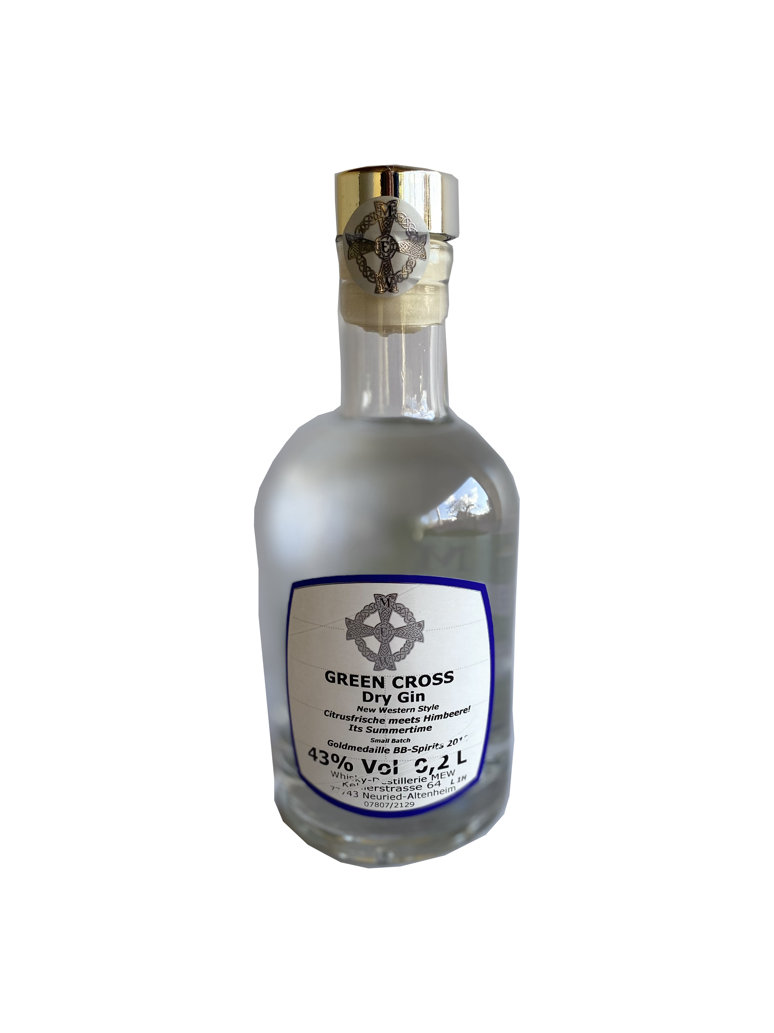 Wurth Dry Gin Green Cross Himbeere, 44%vol,