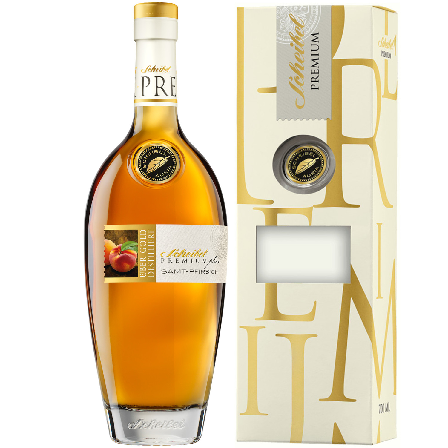 Scheibel PREMIUMplus Samt-Pfirsich 40% Vol. Scheibel PREMIUMplus Samt-Pfirsich 40% Vol.