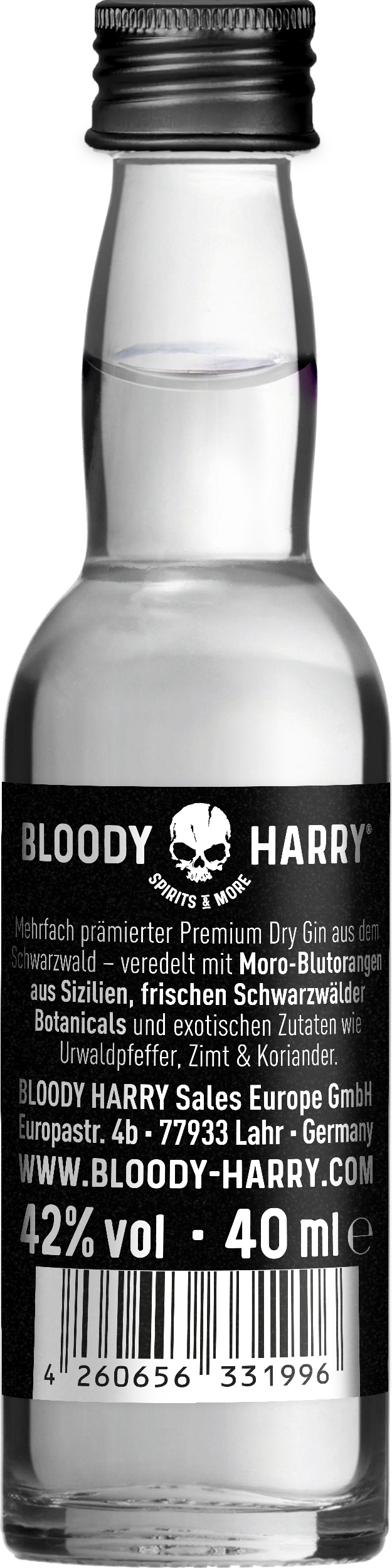 Bloody Harry Premium Dry Gin, 44%vol.