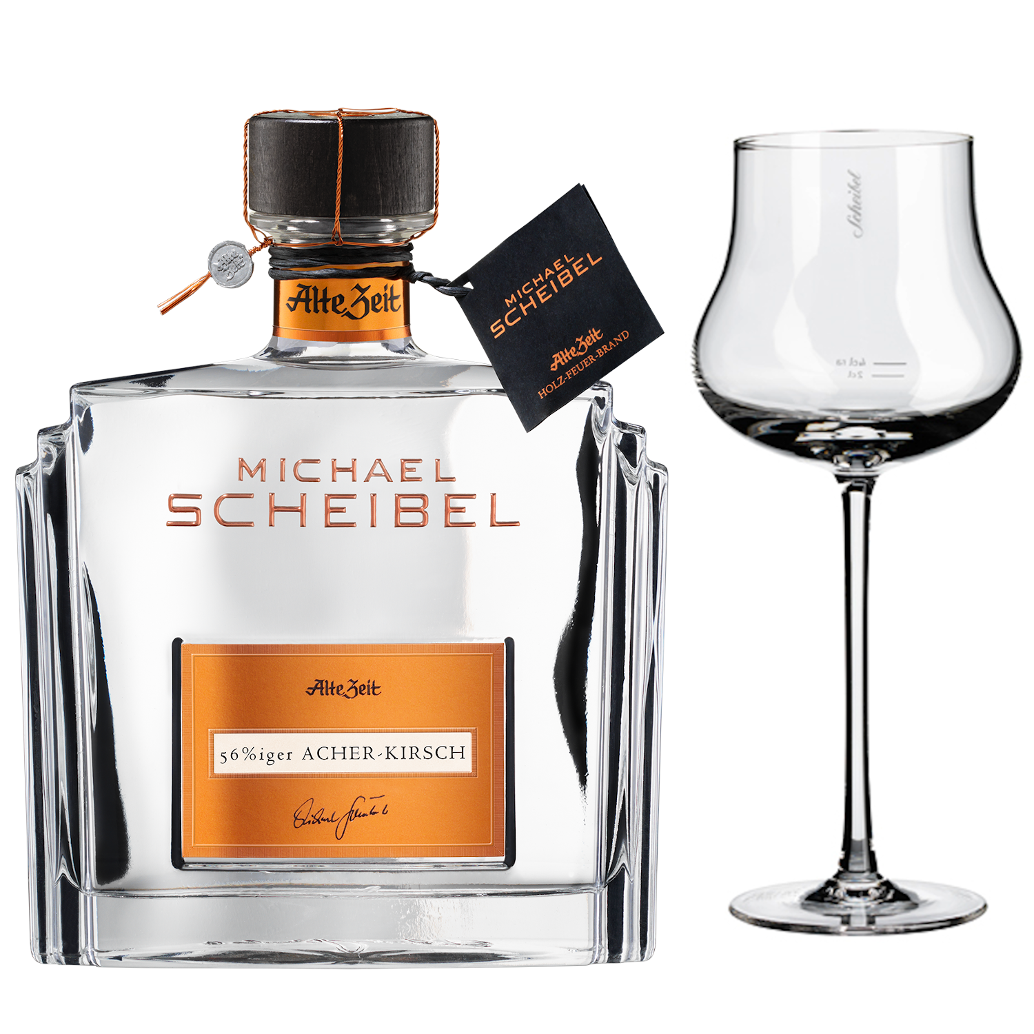 Scheibel Alte Zeit Acher-Kirsch Schnaps 56%vol.