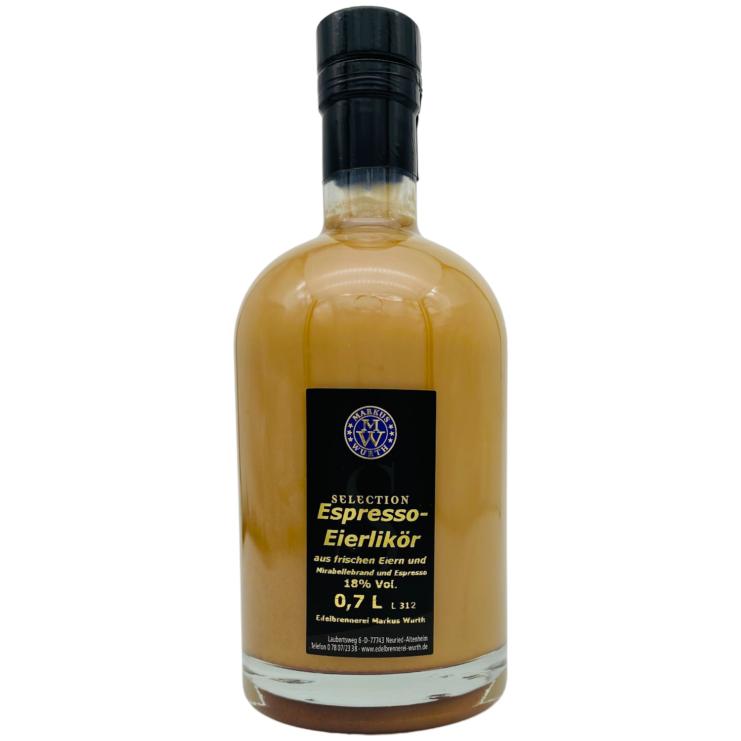 Wurth Espressoeierlikör 100% Arabicabohnen+ Mirabelle 18%vol. Wurth Espressoeierlikör 100% Arabicabohnen+ Mirabelle 18%vol.
